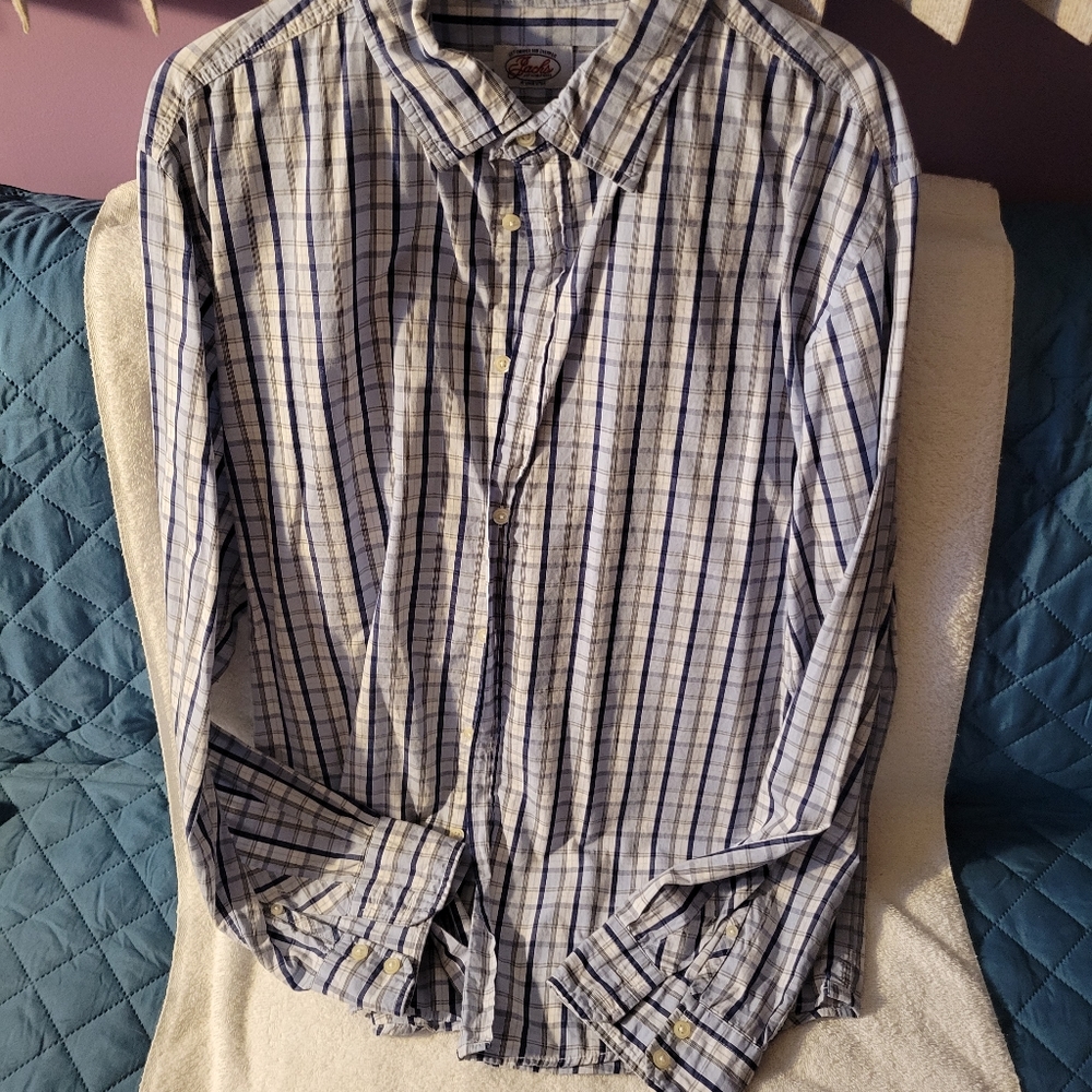 Jack's "cheap" plaid button down